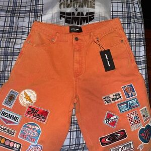 Homme Femme Orange Relaxed Men Jeans